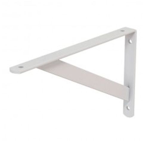 Mão Francesa Pecarpa Mf Branca C/Bucha E Parafuso (19x10,5)Cm
