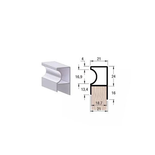Perfil Puxador Aluminio Alternativa 4004 Com 6 Metros