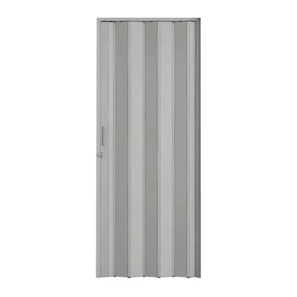 Porta Sanfonada Cinza Com Kit 80cm