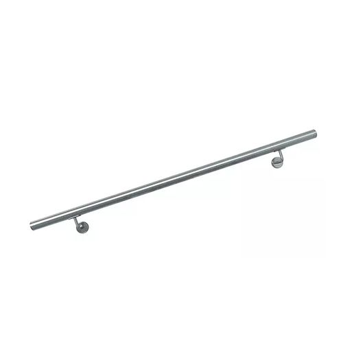 Kit Corrimão 2mt Inox Escovado