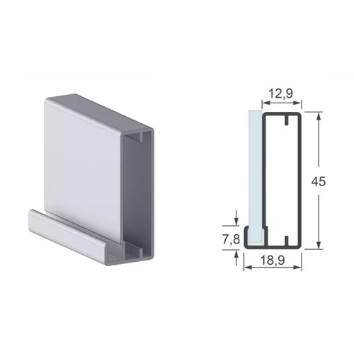 Perfil Aluminio Alternativa 3136 Com 6 Metros