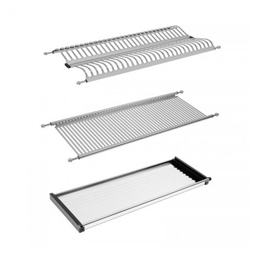 Kit Escorredor De Louças Fgv 600mm Inox 24 Pratos