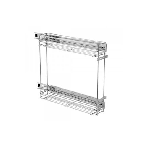 Porta Garrafas Inox Com Corrediça Lateral 120x405x380mm