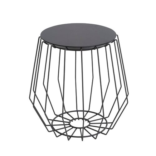 Mesa Oslo Pequena Schmitt Grafite Com Tampo Preto