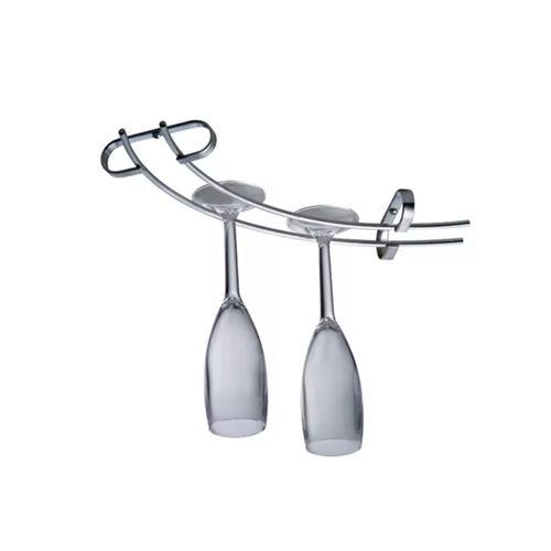 Porta Taças Schmitt Cromado Curvo 40cmx3,5cmx12cm