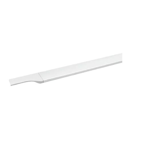 Perfil Puxador Rometal Facetato Branco Rm183 Com 3 Metros
