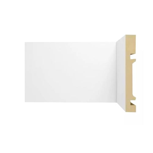 Roda Pé Branco Moldurama 10cm C/2,40 Liso  (Rp10-Br23)