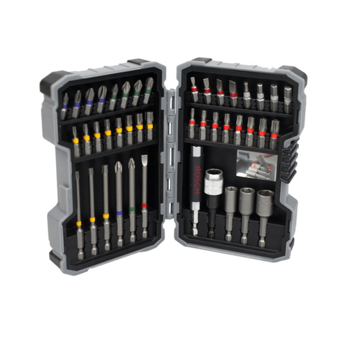 Kit De Pontas E Soquetes Bosch Para Parafusar Com 43 Pçs