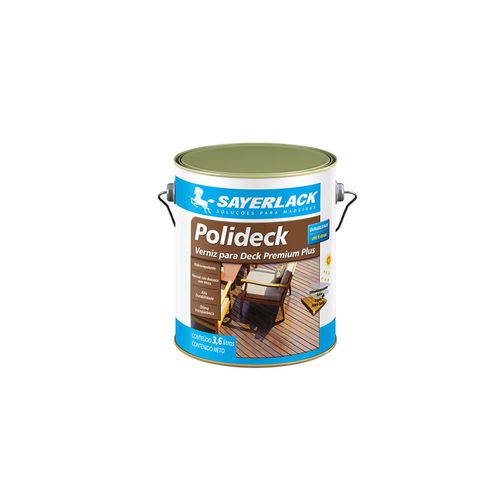 Verniz Polideck Semi Brilho Natural 3,6 Litros