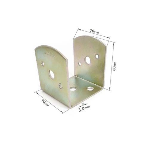 Suporte De Viga Para Telhado 70x70x80x3mm